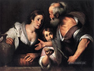 barock barock barocken Ölbilder verkaufen - Prophet Elija und die Witwe von Sarepta italienischen Barock Bernardo Strozzi